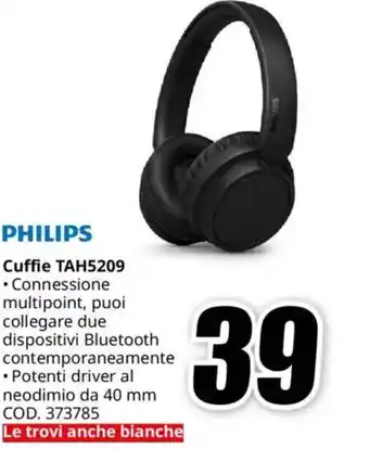 MediaWorld PHILIPS Cuffie TAH5209 offerta