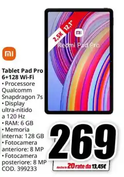 MediaWorld Tablet Pad Pro 6+128 Wi-Fi offerta