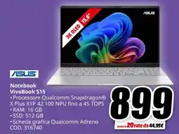 MediaWorld ASUS Notebook VivoBook S15 offerta