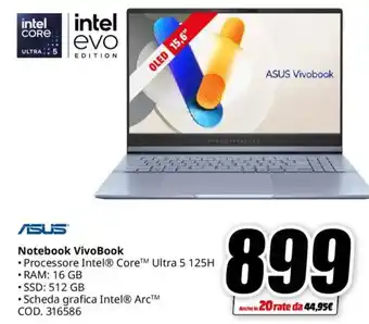 MediaWorld ASUS Notebook VivoBook offerta