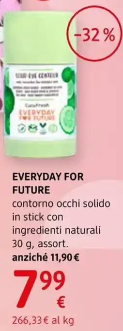 dm drogerie markt EVERYDAY FOR FUTURE contorno occhi solido in stick con ingredienti naturali offerta