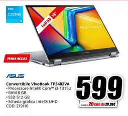 MediaWorld ASUS Convertibile VivoBook TP3402VA offerta