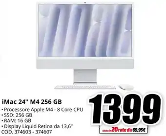 MediaWorld iMac 24" M4 256 GB offerta