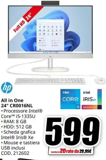 MediaWorld hp All in One 24" CR0016NL offerta