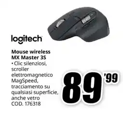 MediaWorld logitech Mouse wireless MX Master 3S offerta