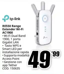 MediaWorld tp-link RE550 Range Extender Wi-Fi AC1900 offerta