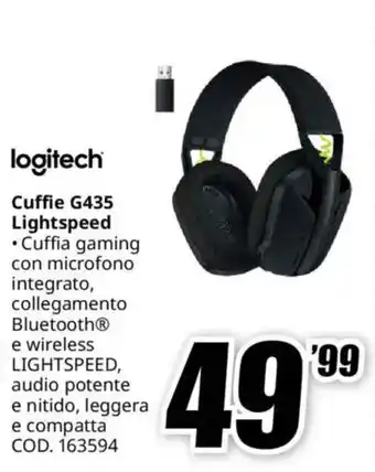 MediaWorld logitech Cuffie G435 Lightspeed offerta