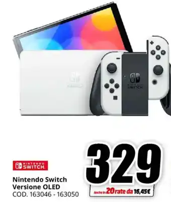 MediaWorld Nintendo Switch Versione OLED offerta