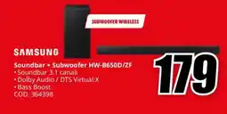 MediaWorld SAMSUNG Soundbar + Subwoofer HW-B650D/ZF offerta