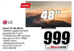 MediaWorld LG Smart TV 4K 48C44 offerta