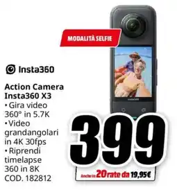 MediaWorld Action Camera Insta360 X3 offerta