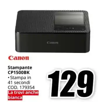 MediaWorld Canon Stampante CP1500BK offerta