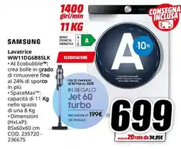 MediaWorld SAMSUNG Lavatrice WW11DG6B85LK offerta