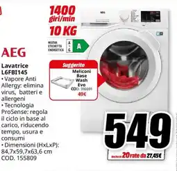 MediaWorld AEG Lavatrice L6FBI145 offerta