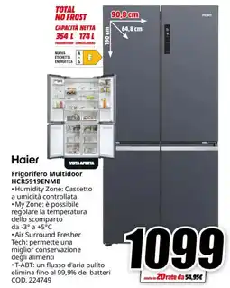 MediaWorld Haier Frigorifero Multidoor HCR5919ENMB offerta