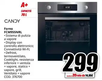 MediaWorld CANDY Forno FCM955NRL offerta