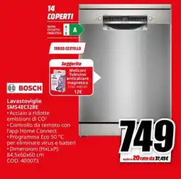 MediaWorld BOSCH Lavastoviglie SMS4ECI28E offerta