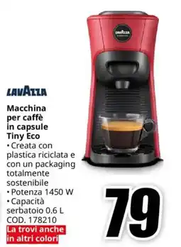 MediaWorld LAVAZZA Macchina per caffè in capsule Tiny Eco offerta