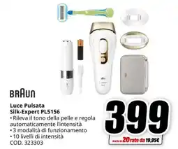 MediaWorld BRAUN Luce Pulsata Silk-Expert PL5156 offerta