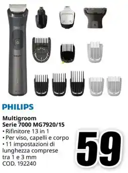 MediaWorld PHILIPS Multigroom Serie 7000 MG7920/15 offerta