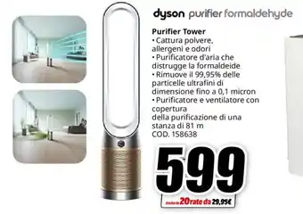 MediaWorld dyson purifier formaldehyde Purifier Tower offerta