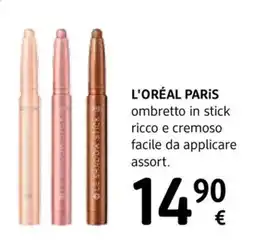 dm drogerie markt L'ORÉAL PARIS ombretto in stick ricco e cremoso facile da applicare offerta