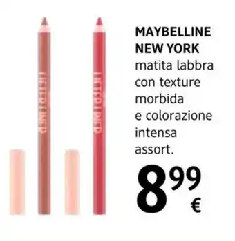 dm drogerie markt MAYBELLINE NEW YORK matita labbra con texture morbida e colorazione intensa offerta