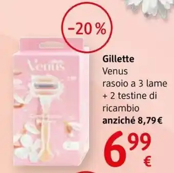 dm drogerie markt Gillette Venus rasoio a 3 lame + 2 testine di ricambio offerta