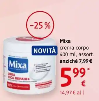 dm drogerie markt Mixa crema corpo offerta