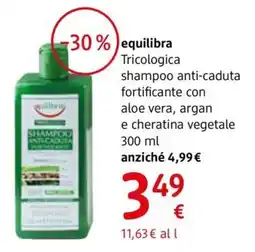 dm drogerie markt equilibra Tricologica shampoo anti-caduta fortificante con aloe vera, argan e cheratina vegetale offerta