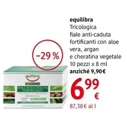 dm drogerie markt equilibra Tricologica fiale anti-caduta fortificanti con aloe vera, argan e cheratina vegetale offerta