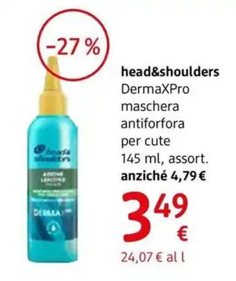 dm drogerie markt head&shoulders DermaXPro maschera antiforfora per cute offerta