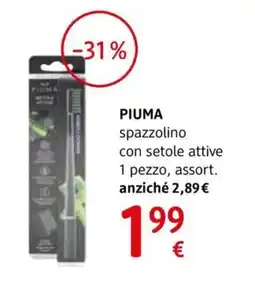 dm drogerie markt PIUMA spazzolino con setole attive offerta