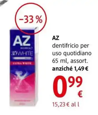 dm drogerie markt AZ dentifricio per uso quotidiano offerta