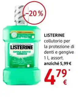 dm drogerie markt LISTERINE collutorio per la protezione di denti e gengive offerta