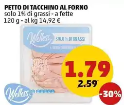 PENNY Petto di tacchino al forno Welless offerta