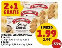 PENNY Frollini ai cereali CAMPIELLO offerta