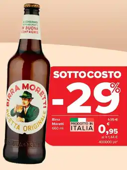 Carrefour Market Birra Moretti offerta