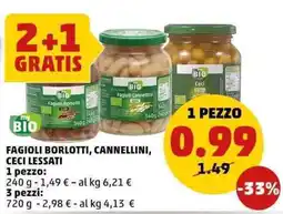 PENNY Fagioli borlotti, cannellini, ceci lessati offerta