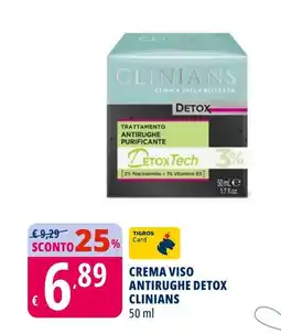 Tigros Crema viso antirughe detox CLINIANS offerta