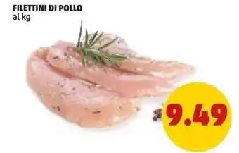 PENNY Filettini di pollo al kg offerta