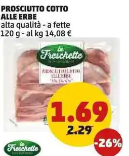 PENNY Prosciutto cotto alle erbe offerta