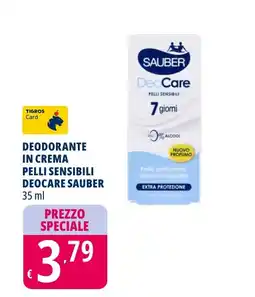 Tigros Deodorante in crema pelli sensibili deocare SAUBER offerta