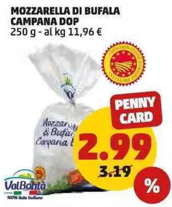 PENNY Mozzarella di bufala campana dop offerta