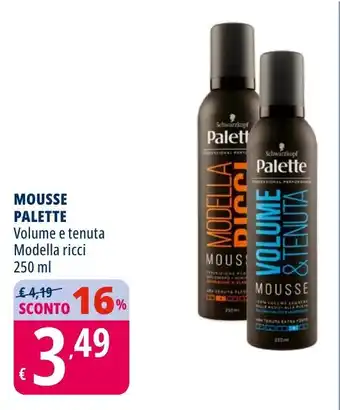 Tigros MOUSSE PALETTE Volume e tenuta Modella ricci offerta