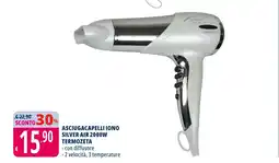 Tigros Asciugacapelli iono silver air 2000w TERMOZETA offerta