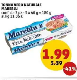 PENNY Tonno vero naturale MAREBLU offerta