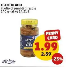 PENNY Filetti di alici offerta