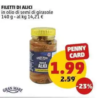 PENNY Filetti di alici offerta