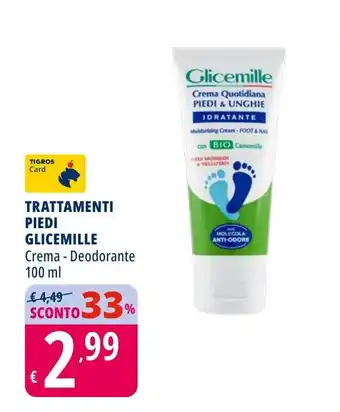 Tigros Trattamenti piedi GLICEMILLE offerta